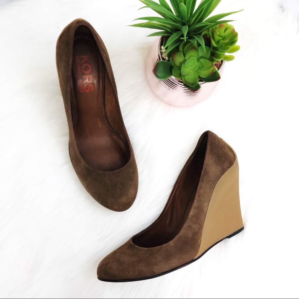 KORS Michael Kors Suede Wedges